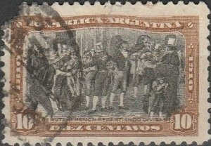 Argentina, #166 Used  From 1910    missing perfs on top left