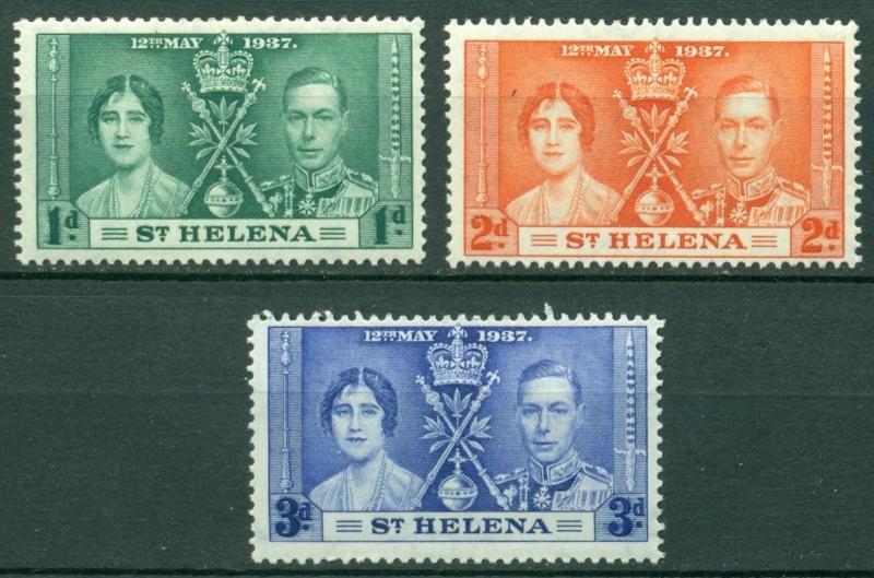 St. Helena Scott #115-117 MH King George VI Coronation $$