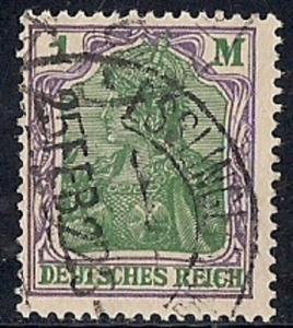 Germany #129  1M Germania,Violet & Green, (1920) Stamp used VF