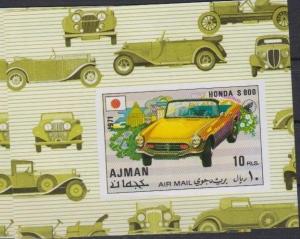 AJMAN SHEET IMPERF CARS HONDA S 800