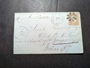 1868 USA Cover San Francisco CA California to Boise ID Idaho