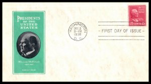 1938 Presidential series Prexy Sc 829-1b FDC with Harry Ioor cachet (DT