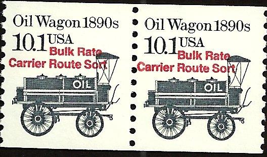 # 2130a MINT NEVER HINGED PRE-CANS. 1890'S OIL WAGON