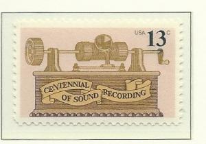 US#1705- 13c  Sound Recordings CV $0.25