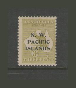 Papua N.W Pacific Islands 1915 Sc 24a O.V.P.T  b  type MH - sacrce