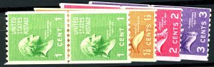 U.S. #848-851 MINT PAIRS OG LH/HR