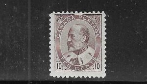 CANADA SCOTT #93 1903-08 EDWARD VII 10C (BROWN VIOLET) - MINT LIGHT HINGED