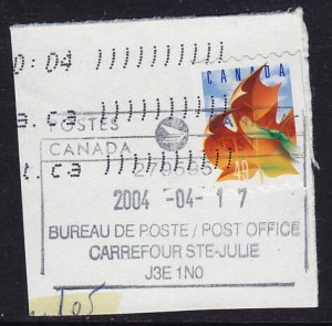 Canada - 2003 - Scott #2008 - used on piece - CARREFOUR STE-JULIE QC pmk
