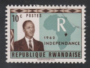 Rwanda 1 Gregoire Kayibanda and Map of Africa 1962