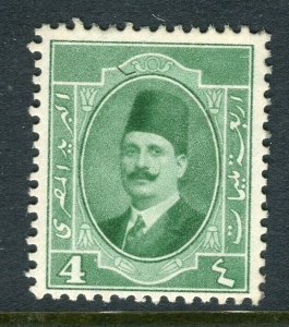 EGYPT; 1923 early King Faud issue fine Mint hinged 4m. value