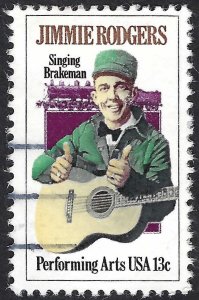 United States #1755 13¢ Jimmie Rodgers (1978). Used.