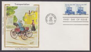 US Sc 1906, PNC 1 FDC. 1981 17c Electric Auto, Joint Line Coil Pair, Colorano