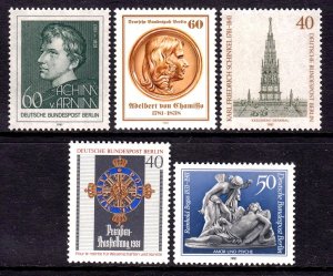 Germany - Berlin 1981 Mint MNH Accumulation SC 9N461,9N462,9N463,9N464,9N465