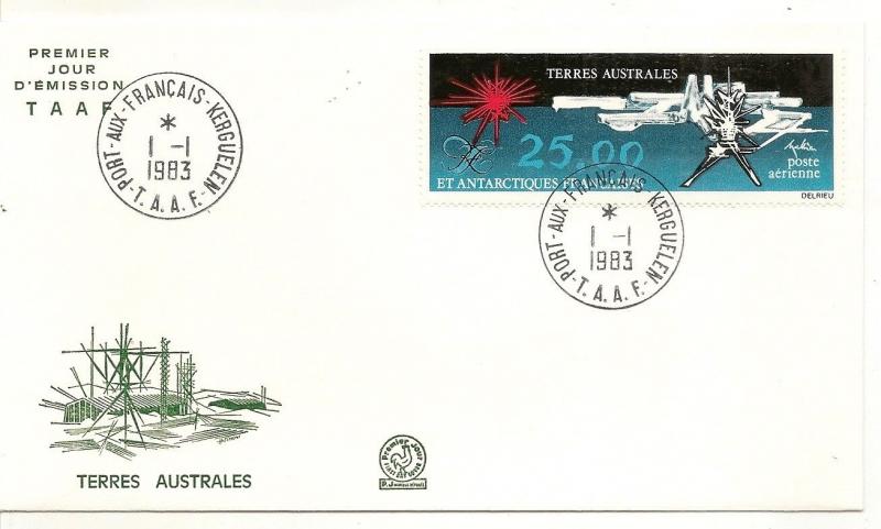 FSAT 1983 25fr Antarctica FDC