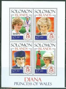 SOLOMON ISLANDS 2014 PRINCESS DIANA   SHEET  MINT NH