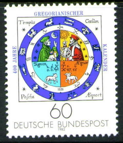 Germany Scott 1383  Mint No Gum MNG 1982 Gregorian calendar