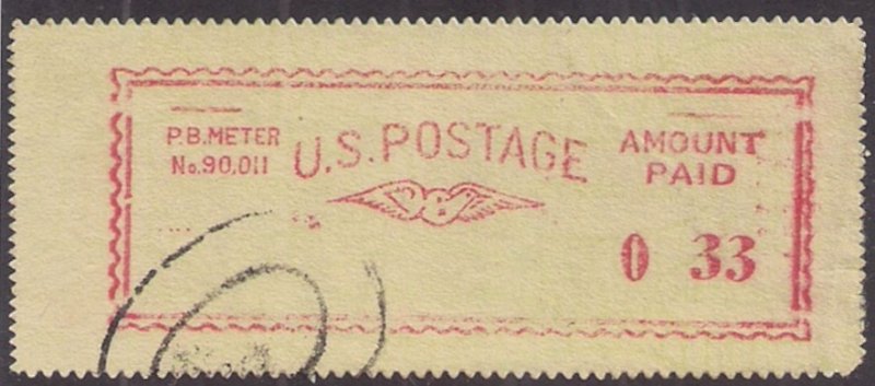 RARE EXPERIMENTAL FLYING EAGLE METER STAMP: Type FB1.1 machine #90011 sm flaw VF