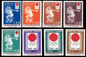 Paraguay 1964 MNH Stamps Scott 791-798 Sport Olympic Games