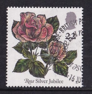 Great Britain   #1382   used  1991  roses  22p