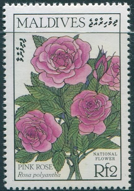 Maldives 1987 SG1229 2r Pink Rose MNH