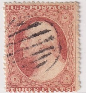 USA STAMPS - 1857- George Washington_3c (x2 shades/variations)_Cancel: Fancy