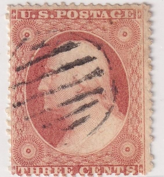 USA STAMPS - 1857- George Washington_3c (x2 shades/variations)_Cancel: Fancy