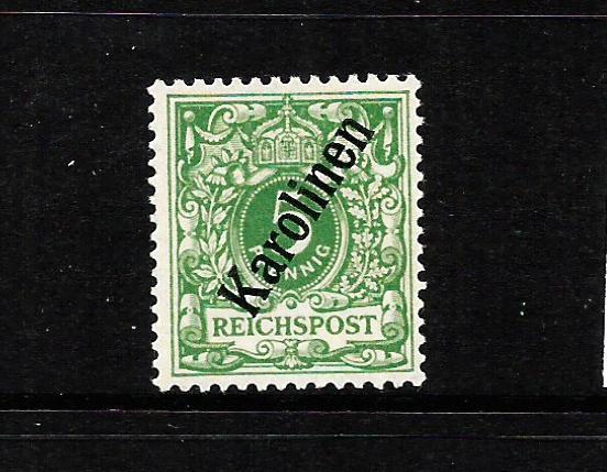 CAROLINE ISLANDS  1899-00  5pf  GREEN   MLH   SG 8