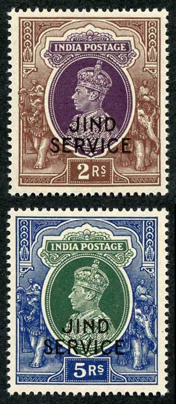 ICS JIND SGO84/5 Official 1939-43 2r and 5r JIND SERVICE U/M