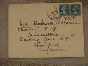 FRANCE-COVER-STEAMER C.P.R. SAILING 6/24/21-LIVERPOOL, ENGLAND