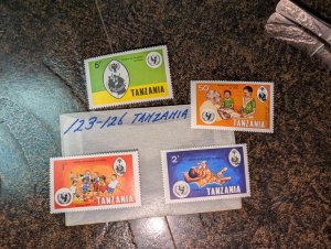 Tanzania #123-126 MNH