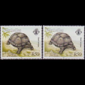 SEYCHELLES 1993 - Scott# 752-52a Tortoise 1993/94 Set of 2 NH