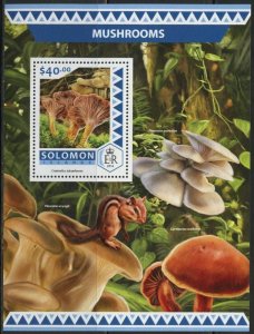 Solomon Islands 2016 MUSHROONS s/s Perforated Mint (NH)