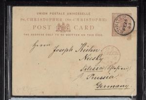 ST CHRISTOPHER (PP1301B) QV 1 1/2D PSC TO GERMANY WITH MSG