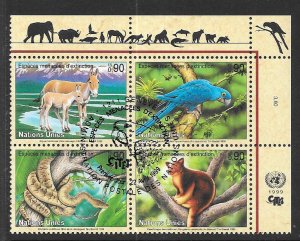 UN-Geneva #339a  (MNH) Inscription blk Endangered Species FD CV $5.75