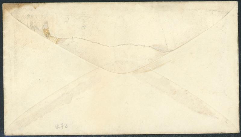 Cover - Sc# 73 Black Jack - Fancy Cancel 1866   S1815