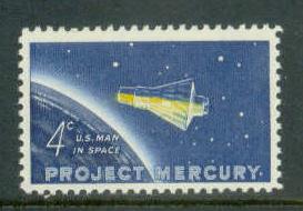 1193 4c Project Mercury Fine MNH Plt/4 UL 27065 F00525