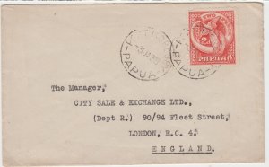 PAPUA cover postmarked Port Moresby, 3 Jan. 1938 to England