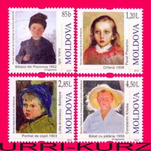 MOLDOVA 2012 Art Paintings Children Portraits 4v Mi 783-786 MNH