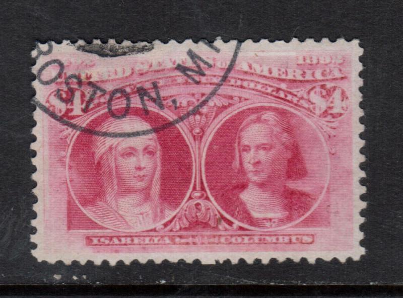 USA #244 Used Fine - Very Fine With Boston Cancel