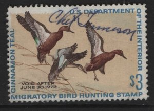 USA    RW38 SIGNED,  DUCK STAMP