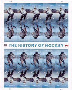 2017 49c The History of Ice Hockey, Sheet of 20 Scott 5252-53 Mint F/VF NH