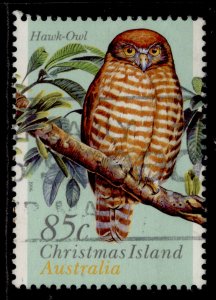 AUSTRALIA - Christmas Island QEII SG429, 1996 85c hawk owl, FINE USED. 