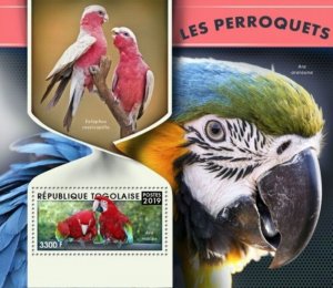 Togo - 2019 Parrots on Stamps - Stamp Souvenir Sheet - TG190110b