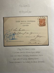 1900 Valencia Spain Picture postcard Cover To Vienna Austria Cuarte Towels