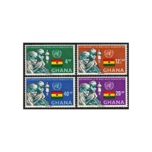 Ghana 336-339,339a,MNH.Michel 347-350,Bl.32. WHO,20th Ann.1968.Surgical team.