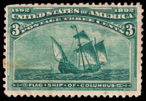 United States Scott 232 (1893) Mint H F-G CV $35.00 W