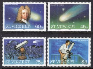 St Vincent 918-921 Halley's Comet MNH VF