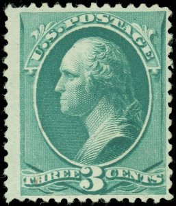 US Scott #207 Franklin, Mint-F/VF-NH, Tiny Blemish Lower Left, SCV $240! FRESH!