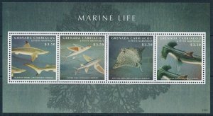 [109021] Carriacou Petite Martinique 2014 Marine life fish shark Mini sheet MNH