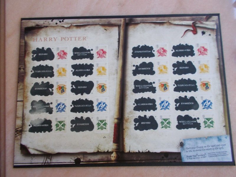 2007 Harry Potter Complete Smiler Sheet of 20 x 1st LS41 Superb U/M 